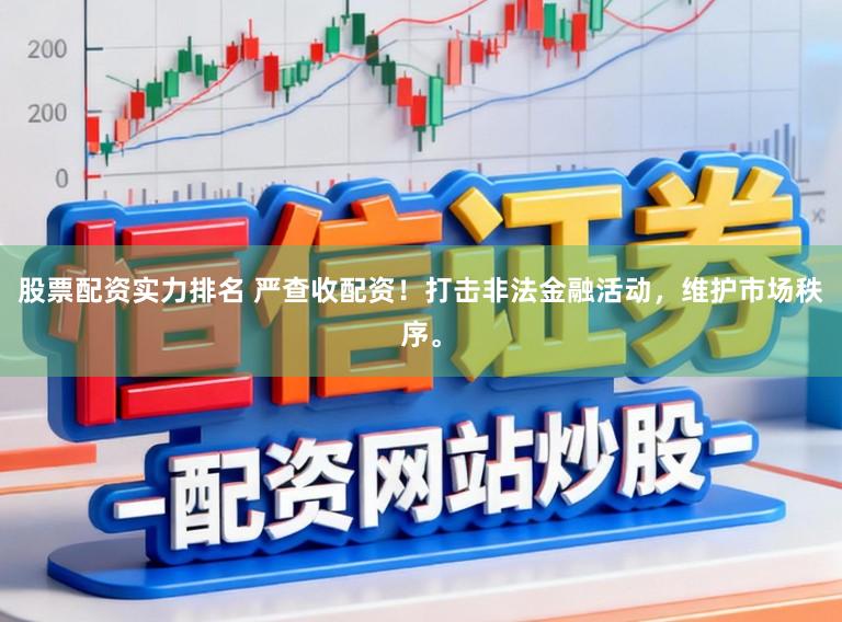 股票配资实力排名 严查收配资！打击非法金融活动，维护市场秩序。